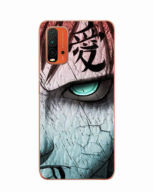 Силиконовый чехол для Xiaomi Redmi 9T "Naruto Shippuden - Gaara grimm face"