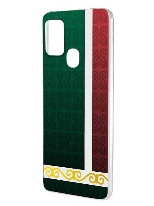 Силиконовый чехол для Samsung Galaxy A21s "Флаг Чечни"