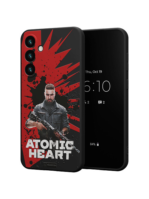 Силиконовый чехол для Samsung Galaxy S24 Plus "Atomic Heart: Майор Нечаев"