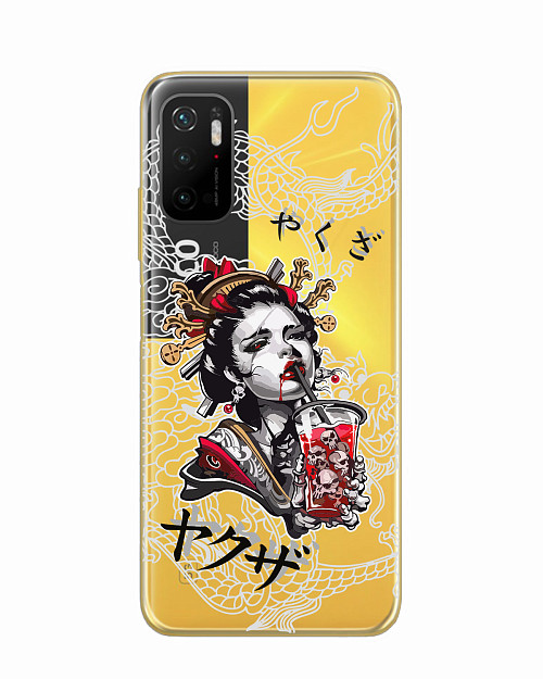 Силиконовый чехол для Poco M3 Pro Geisha Bloody