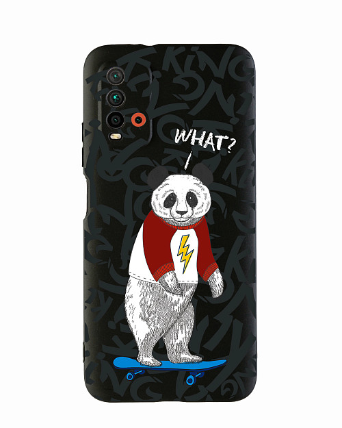 Силиконовый чехол для Xiaomi Redmi 9T "Панда what?"