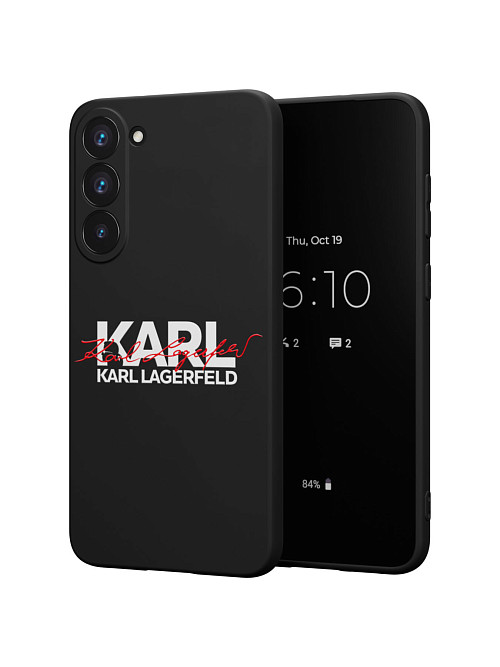 Силиконовый чехол для Samsung Galaxy S23 Plus "NOVEL: Lagerfeld V.2"