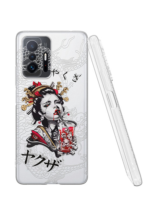 Силиконовый чехол для Xiaomi 11T "Geisha Bloody"