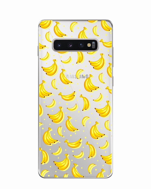 Силиконовый чехол для Samsung Galaxy S10 Plus Бананы