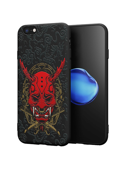 Силиконовый чехол для Apple iPhone 6S "Red Oni mask"