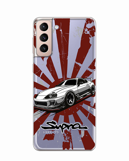 Силиконовый чехол для Samsung Galaxy S21 (5G) "Toyota Supra"