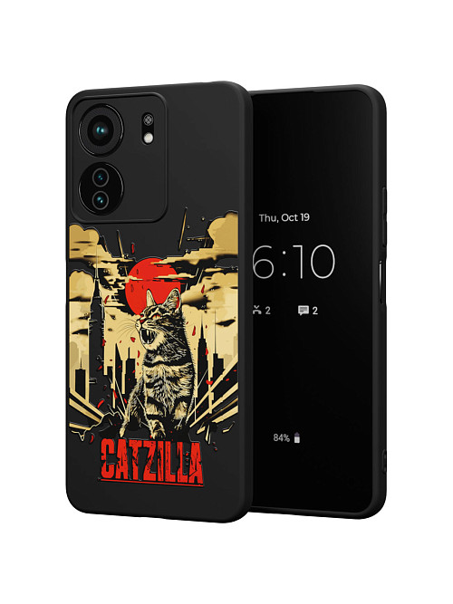 Силиконовый чехол для Xiaomi Redmi 13C "Catzilla"