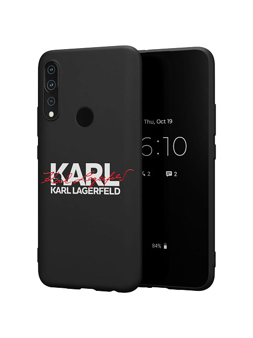 Силиконовый чехол для Huawei Y9 Prime (2019) "NOVEL: Lagerfeld V.2"