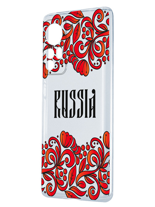 Силиконовый чехол для Xiaomi 12 Pro Россия орнамент