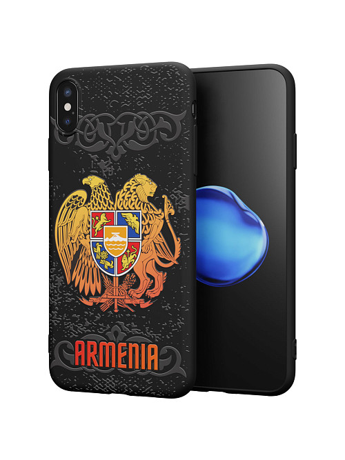 Силиконовый чехол для Apple iPhone XS Max "Герб Армении"