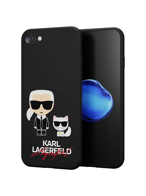 Силиконовый чехол для Apple iPhone SE (2022) "NOVEL: Lagerfeld"