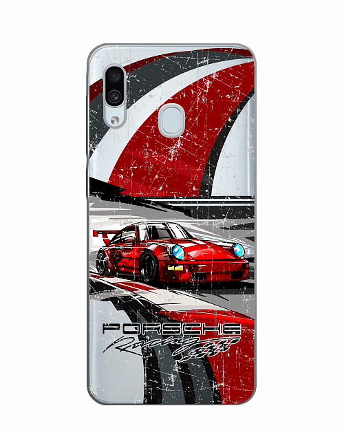 Силиконовый чехол для Samsung Galaxy A20 Porsche 911