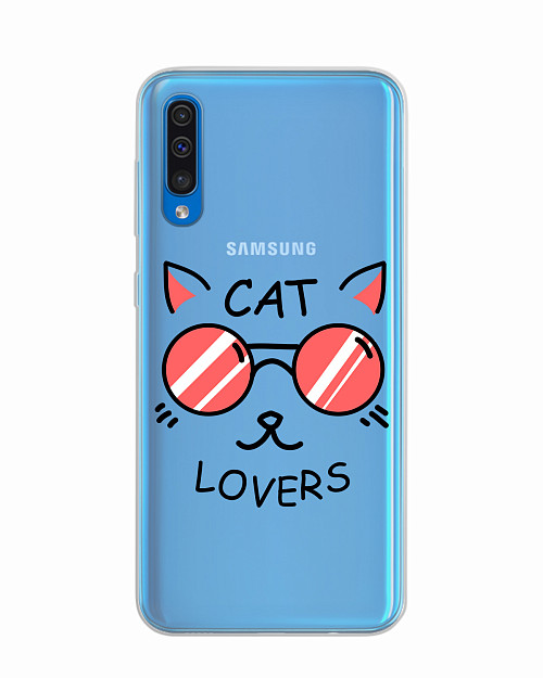 Силиконовый чехол для Samsung Galaxy A30S "Cat lovers"