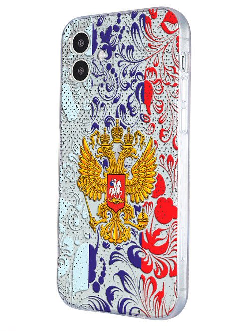 Силиконовый чехол для Apple iPhone 12 Герб Российской Федерации