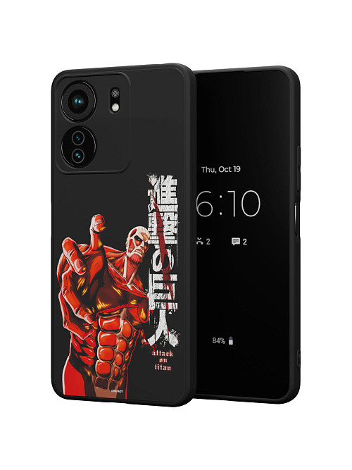 Силиконовый чехол для Xiaomi Redmi 13C "AOT: Колоссальный титан"