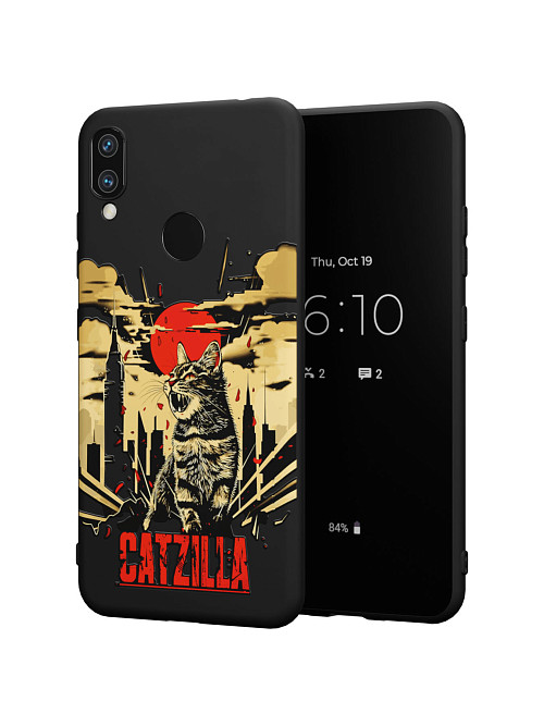 Силиконовый чехол для Xiaomi Redmi Note 7 Pro "Catzilla"