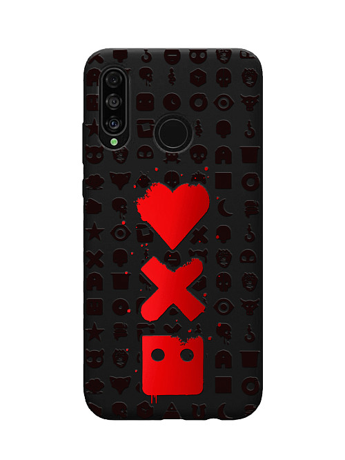 Силиконовый чехол для Huawei P30 Lite Love Death Robots