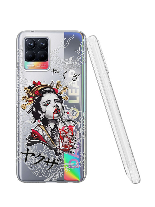 Силиконовый чехол для realme 8 "Geisha Bloody"