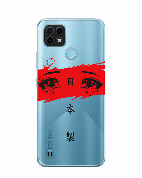 Силиконовый чехол для Realme C21 Грустные глаза аниме