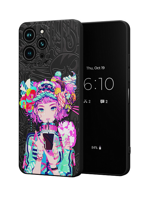 Силиконовый чехол для Xiaomi Redmi 12 "Lolipop girl"