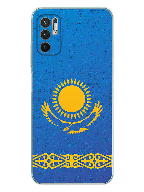Силиконовый чехол для Xiaomi Redmi Note 10T Флаг Казахстана