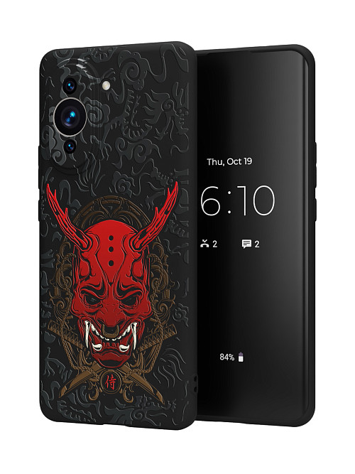 Силиконовый чехол для Huawei Nova 10 Pro Red Oni mask