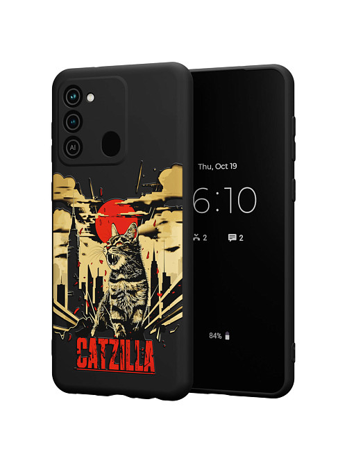 Силиконовый чехол для Tecno Spark 8C "Catzilla"