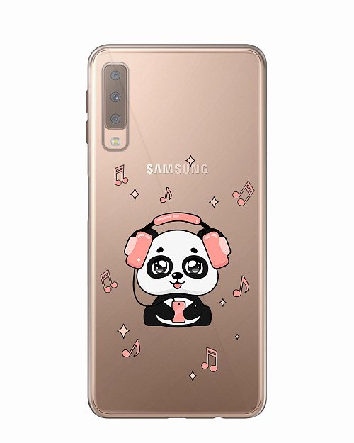Силиконовый чехол для Samsung A7 2018 (A750) Музыкальная панда
