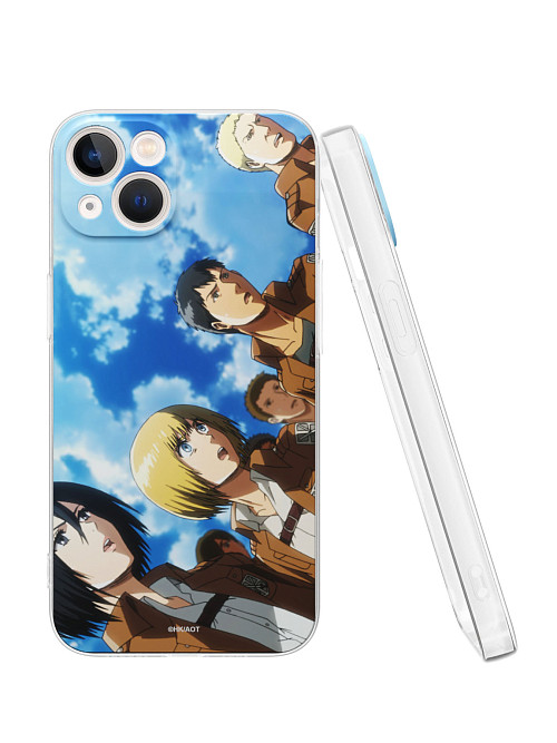 Силиконовый чехол для Apple iPhone 13 "AOT: Микаса, Армин, Райнер" Силиконовый чехол для Apple iPhone 13 "AOT: Микаса, Армин, Райнер"