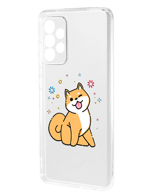 Силиконовый чехол для Samsung A53 Собака Сиба-ину
