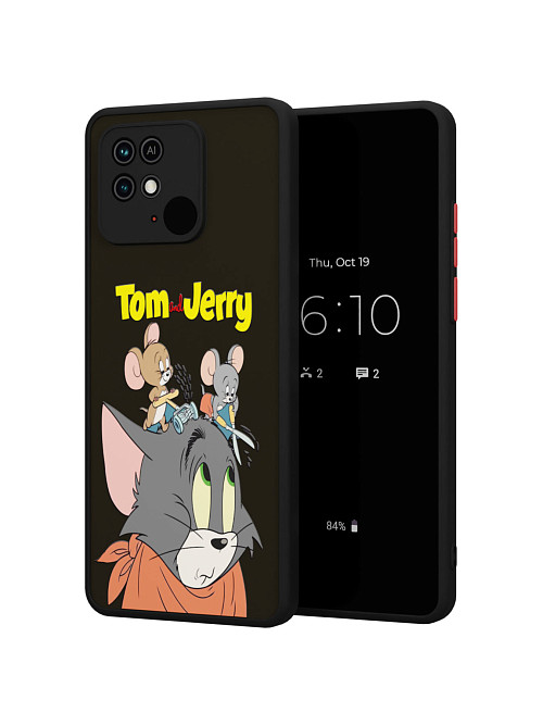 Противоударный чехол для Xiaomi Redmi 10C "NOVEL: Том и Джери"