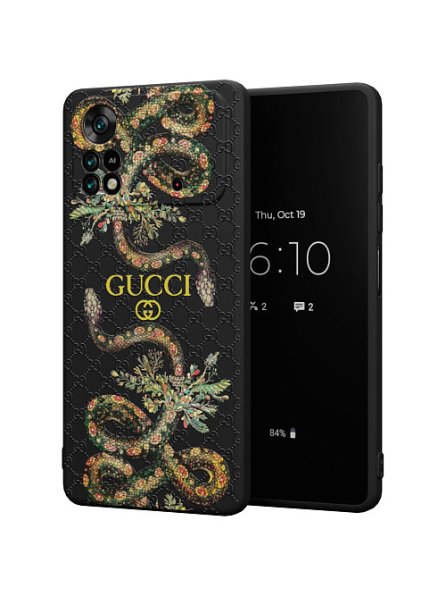 Силиконовый чехол для Poco X4 Pro (5G) "NOVEL: Gucci"