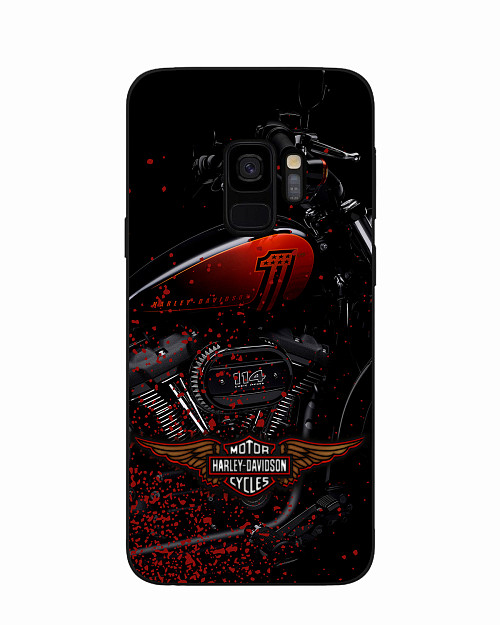 Силиконовый чехол для Samsung Galaxy S9 Мотоцикл Harley-Davidson