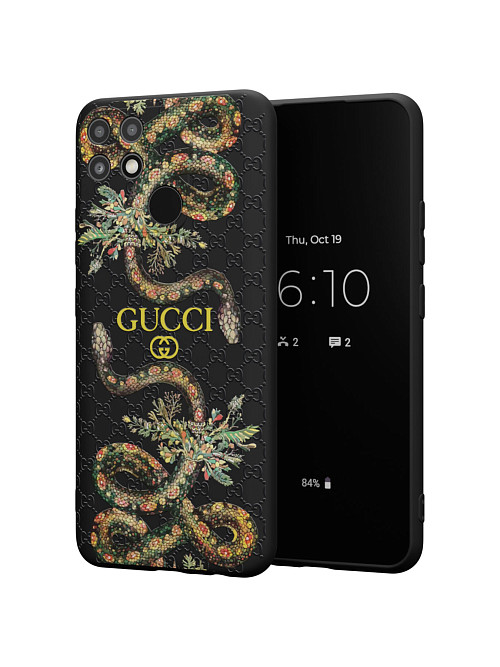 Силиконовый чехол для realme Narzo 50A "NOVEL: Gucci"