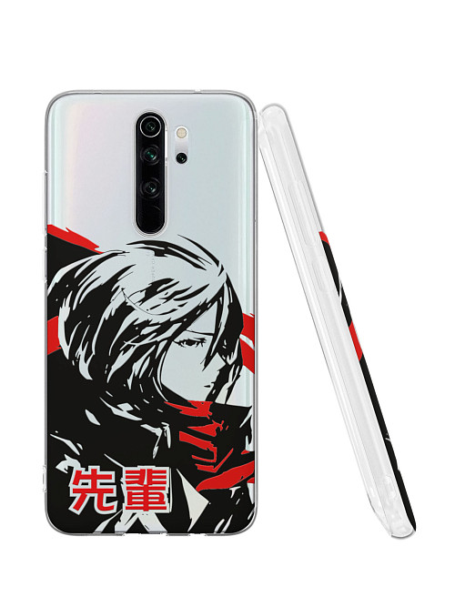 Силиконовый чехол для Xiaomi Redmi Note 8 Pro "Атака титанов - Mikasa Ackerman"