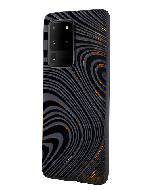 Силиконовый чехол для Samsung Galaxy S20 Ultra Бронзовые волны