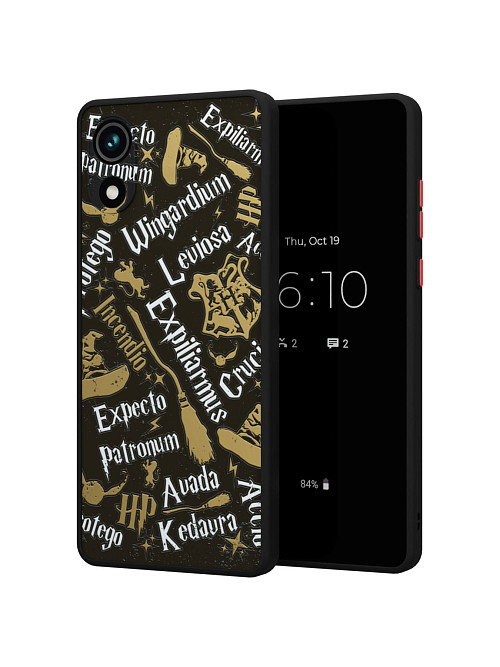 Противоударный чехол для Samsung Galaxy A03 Core "NOVEL: Гарри Поттер. Заклинания"