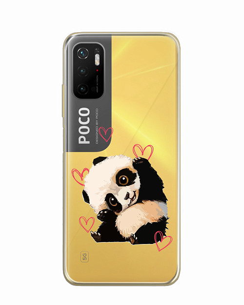 Силиконовый чехол для Xiaomi Redmi Note 10T Милая панда
