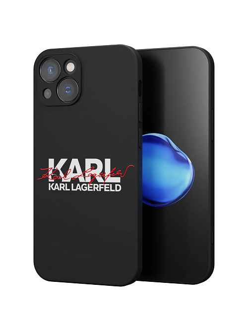 Силиконовый чехол для Apple iPhone 14 Plus "NOVEL: Lagerfeld V.2"