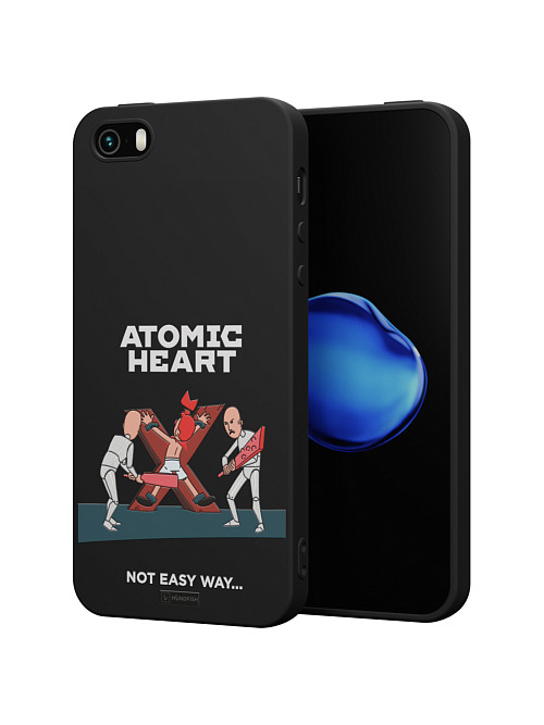 Силиконовый чехол для Apple iPhone 5 "Atomic Heart: Not Easy Way"