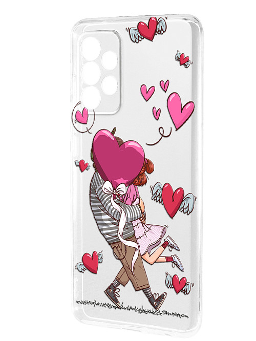 Силиконовый чехол для Samsung Galaxy A52 (4G) "Поцелуй влюбленных"