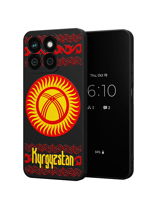 Силиконовый чехол для Honor X8b "Флаг Кыргызстана"