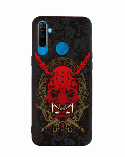 Силиконовый чехол для Realme C3 Red Oni mask