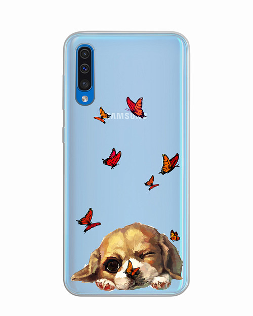 Силиконовый чехол для Samsung Galaxy A30S "Милый щенок"