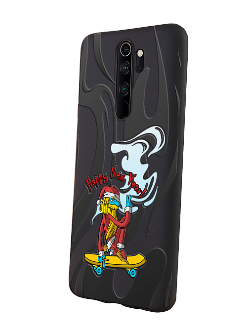 Силиконовый чехол для Xiaomi Redmi Note 8 Pro "Санта на скейте"