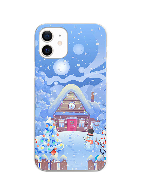 Силиконовый чехол для Apple iPhone 12 Mini Снежный дом