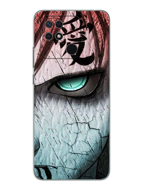 Силиконовый чехол для Xiaomi Redmi 10C/POCO C40 Naruto Shippuden - Gaara grimm face