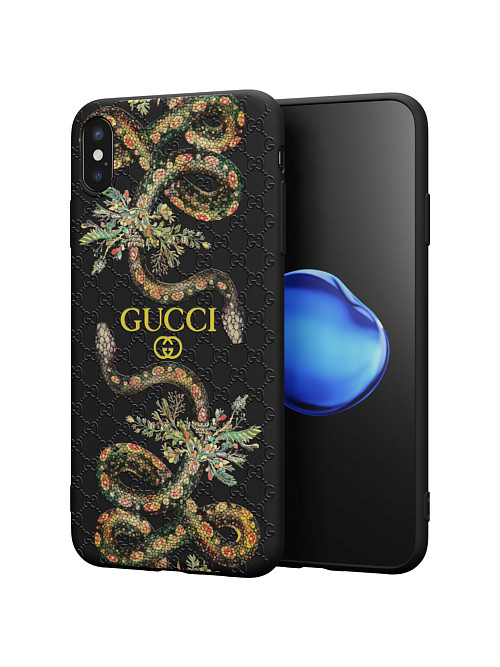 Силиконовый чехол для Apple iPhone XS Max "NOVEL: Gucci"