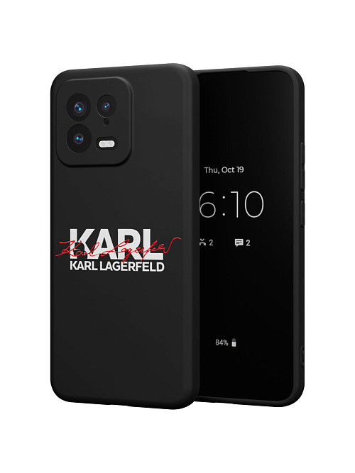 Силиконовый чехол для Xiaomi 13 "NOVEL: Lagerfeld V.2"