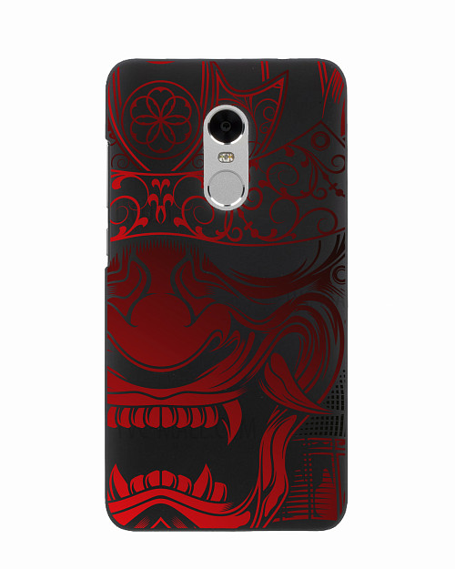 Силиконовый чехол для Xiaomi Redmi Note 4X Красная маска самурая